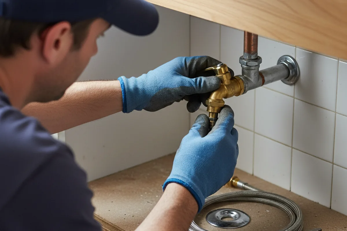 Shutoff valve and fitting work during Faucet and Fixture Repair in New Durham